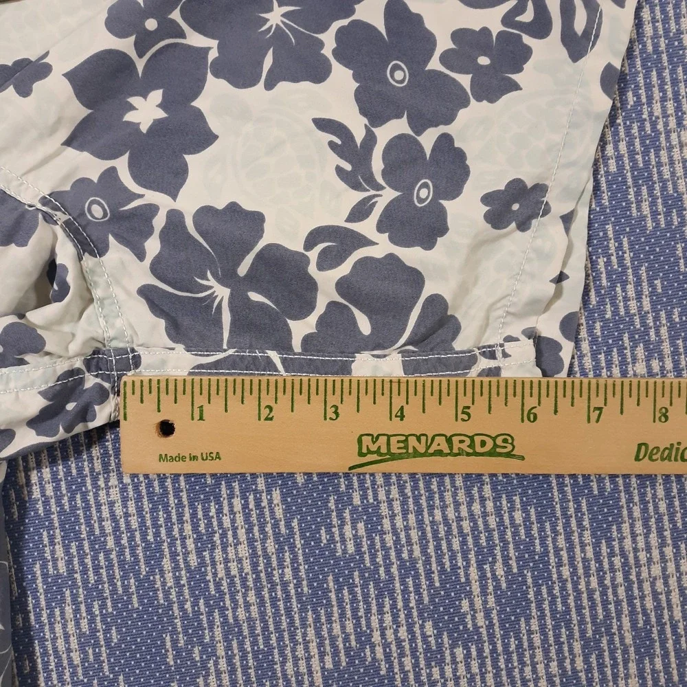 Vilebrequin Swim Trunks Shorts Unlined Mens 2XL 40 x 6 Floral White Blue Beach